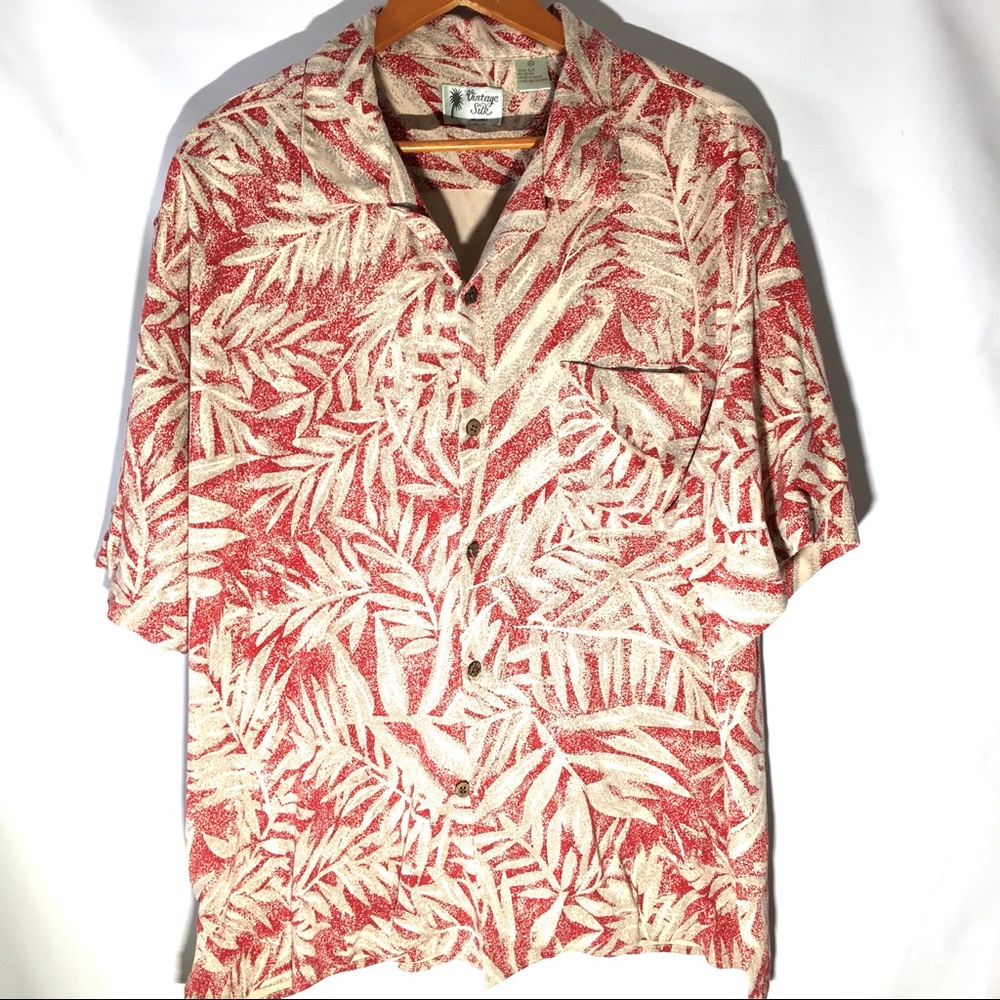 Vintage Silk Button Short Sleeve Shirt Size XXL